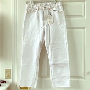 Zara White Straight Leg Denim